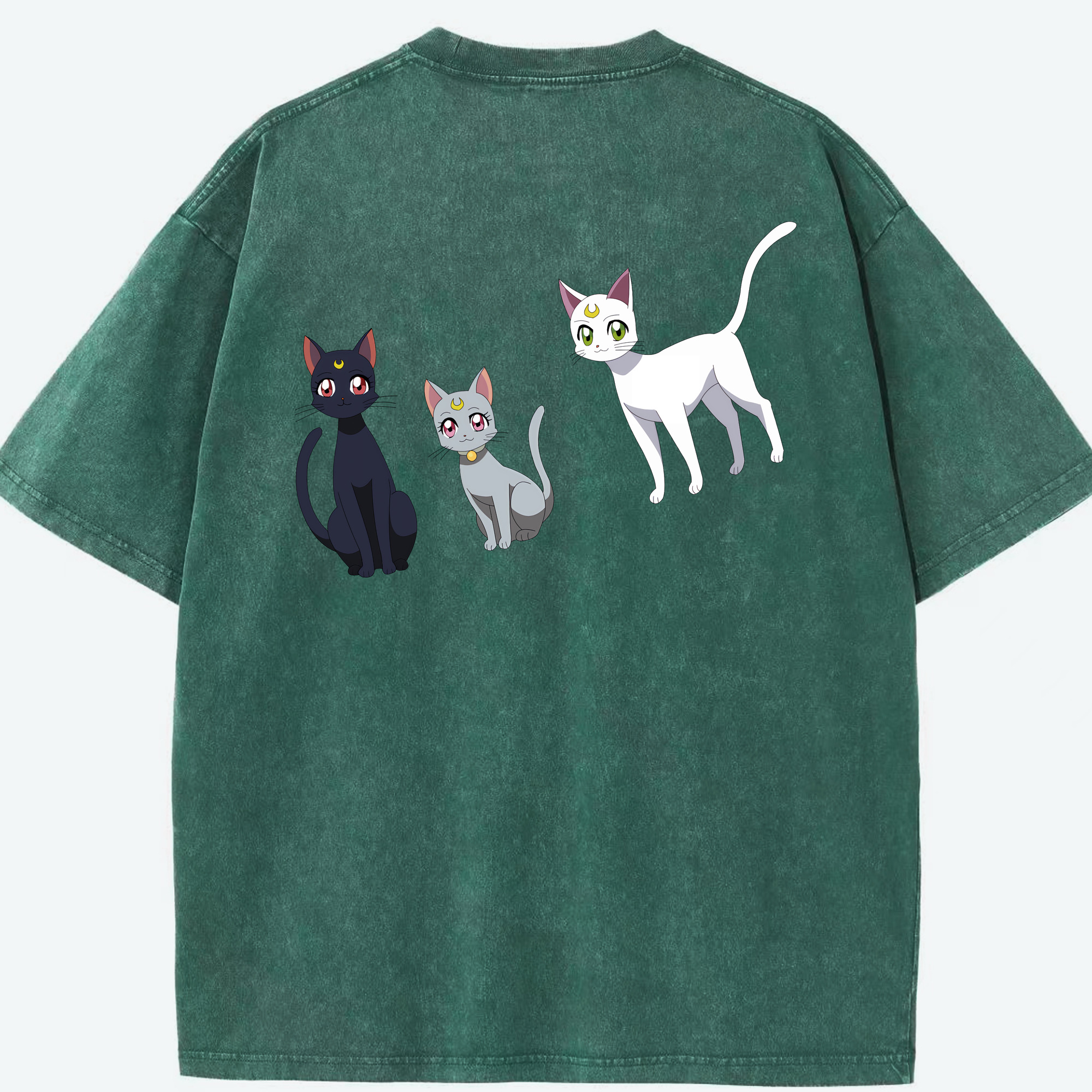 （画像用） 美少女戦士セーラームーン Sailor Moon 綿100% ヴィンテージ風 半袖Tシャツ（背面プリント）